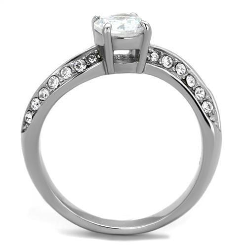 Vintage Engagement Rings TK2171 Stainless Steel Ring with AAA Grade CZ