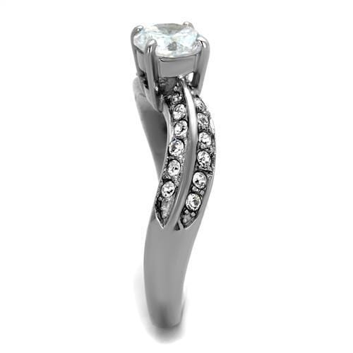 Silver Jewelry Rings Vintage Engagement Rings TK2171 Stainless Steel Ring with AAA Grade CZ Alamode Fashion Jewelry Outlet