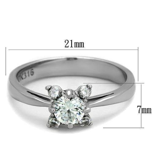 Silver Jewelry Rings Vintage Engagement Rings TK2172 Stainless Steel Ring with AAA Grade CZ Alamode Fashion Jewelry Outlet