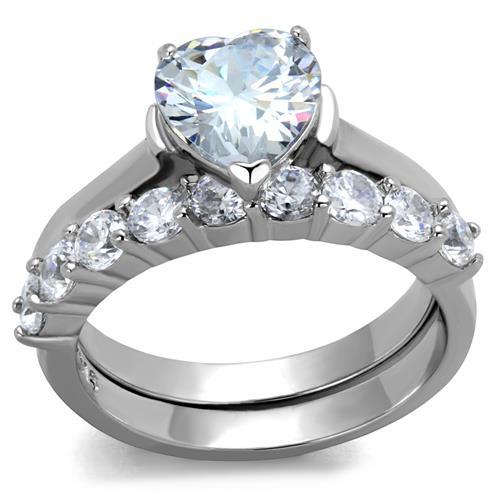 Vintage Engagement Rings TK2176 Stainless Steel Ring with AAA Grade CZ