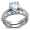Vintage Engagement Rings TK2176 Stainless Steel Ring with AAA Grade CZ