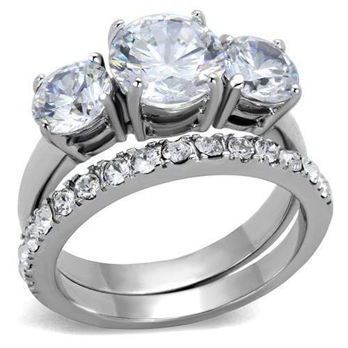 Vintage Engagement Rings TK2177 Stainless Steel Ring with AAA Grade CZ