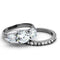 Vintage Engagement Rings TK2177 Stainless Steel Ring with AAA Grade CZ