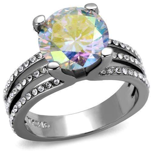 Silver Jewelry Rings Vintage Engagement Rings TK2179 Stainless Steel Ring with AAA Grade CZ AB Alamode Fashion Jewelry Outlet