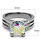 Vintage Engagement Rings TK2179 Stainless Steel Ring with AAA Grade CZ AB
