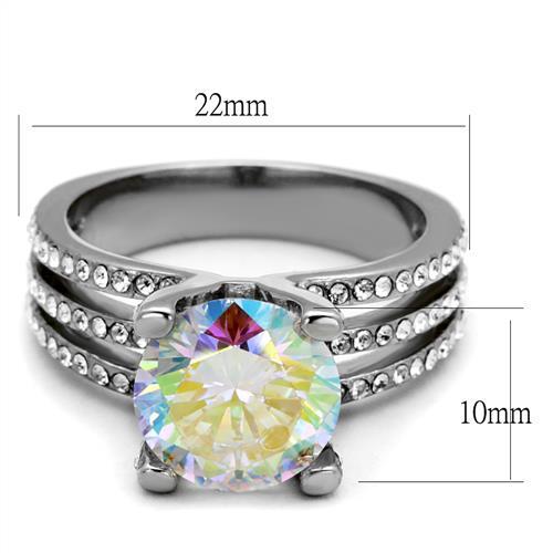 Vintage Engagement Rings TK2179 Stainless Steel Ring with AAA Grade CZ AB