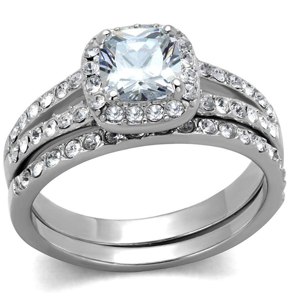 Vintage Engagement Rings TK2180 Stainless Steel Ring with AAA Grade CZ