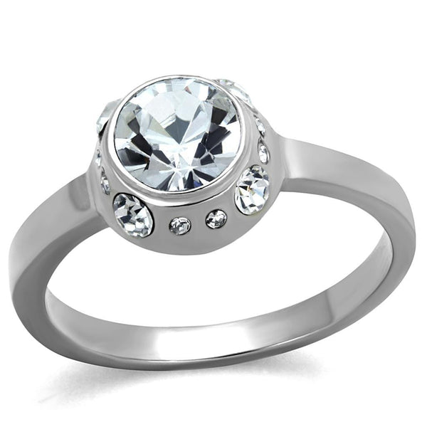 Vintage Engagement Rings TK2183 Stainless Steel Ring with Crystal