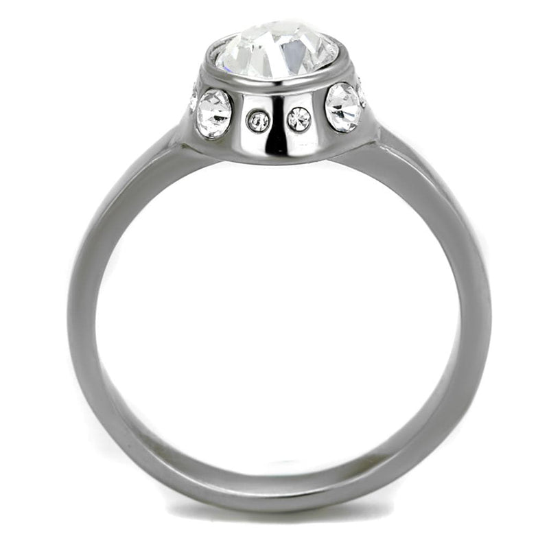 Vintage Engagement Rings TK2183 Stainless Steel Ring with Crystal