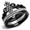 Vintage Engagement Rings TK2187 Two-Tone Black Stainless Steel Ring