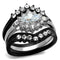 Vintage Engagement Rings TK2188 Two-Tone Black Stainless Steel Ring
