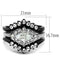 Vintage Engagement Rings TK2188 Two-Tone Black Stainless Steel Ring