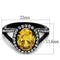 Vintage Engagement Rings TK2193 Black - Stainless Steel Ring with CZ
