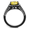 Vintage Engagement Rings TK2193 Black - Stainless Steel Ring with CZ