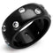 Vintage Engagement Rings TK2196 Black - Stainless Steel Ring with CZ