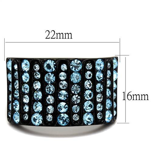 Vintage Engagement Rings TK2198 - Stainless Steel Ring with Crystal