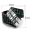 Vintage Engagement Rings TK2199 Black - Stainless Steel Ring with Synthetic