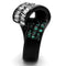 Vintage Engagement Rings TK2199 Black - Stainless Steel Ring with Synthetic