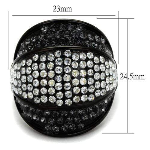 Vintage Engagement Rings TK2200 - Stainless Steel Ring with Crystal