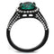 Vintage Engagement Rings TK2202 Black - Stainless Steel Ring with Synthetic