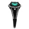 Silver Jewelry Rings Vintage Engagement Rings TK2202 Black - Stainless Steel Ring with Synthetic Alamode Fashion Jewelry Outlet