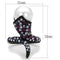 Vintage Engagement Rings TK2203 Black - Stainless Steel Ring with Synthetic