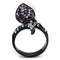 Silver Jewelry Rings Vintage Engagement Rings TK2203 Black - Stainless Steel Ring with Synthetic Alamode Fashion Jewelry Outlet