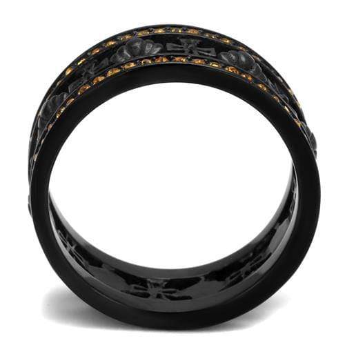 Silver Jewelry Rings Vintage Engagement Rings TK2204 - Stainless Steel Ring with Crystal Alamode Fashion Jewelry Outlet