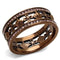 Vintage Engagement Rings TK2204LC Coffee light Stainless Steel Ring with Crystal