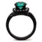 Vintage Engagement Rings TK2209 Black - Stainless Steel Ring with Synthetic