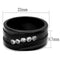 Vintage Engagement Rings TK2210 Black - Stainless Steel Ring with CZ