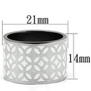 Silver Jewelry Rings Vintage Engagement Rings TK677 Stainless Steel Ring with Epoxy Alamode Fashion Jewelry Outlet