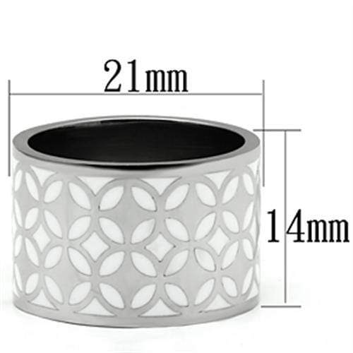 Silver Jewelry Rings Vintage Engagement Rings TK677 Stainless Steel Ring with Epoxy Alamode Fashion Jewelry Outlet