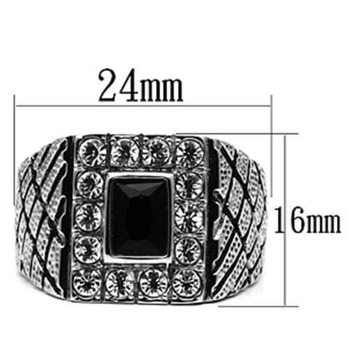 Silver Jewelry Rings Vintage Engagement Rings TK700 Stainless Steel Ring with Synthetic Alamode Fashion Jewelry Outlet