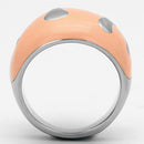 Vintage Engagement Rings TK802 Stainless Steel Ring with Epoxy in Orange