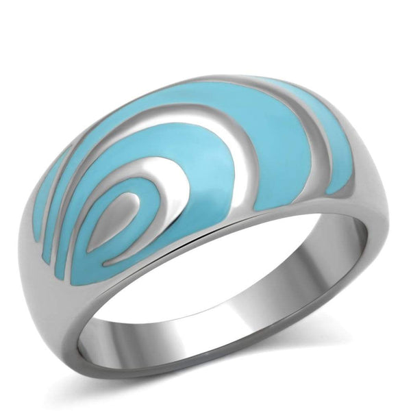 Silver Jewelry Rings Vintage Engagement Rings TK804 Stainless Steel Ring with Epoxy Alamode Fashion Jewelry Outlet