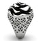 Vintage Engagement Rings TK922 Stainless Steel Ring with Epoxy in Jet