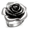 Vintage Engagement Rings TK923 Stainless Steel Ring with Epoxy in Jet