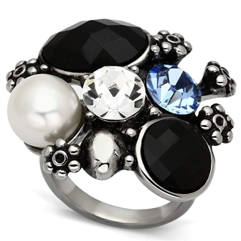 Vintage Engagement Rings TK941 Stainless Steel Ring with Synthetic
