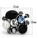 Vintage Engagement Rings TK941 Stainless Steel Ring with Synthetic