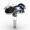Vintage Engagement Rings TK941 Stainless Steel Ring with Synthetic