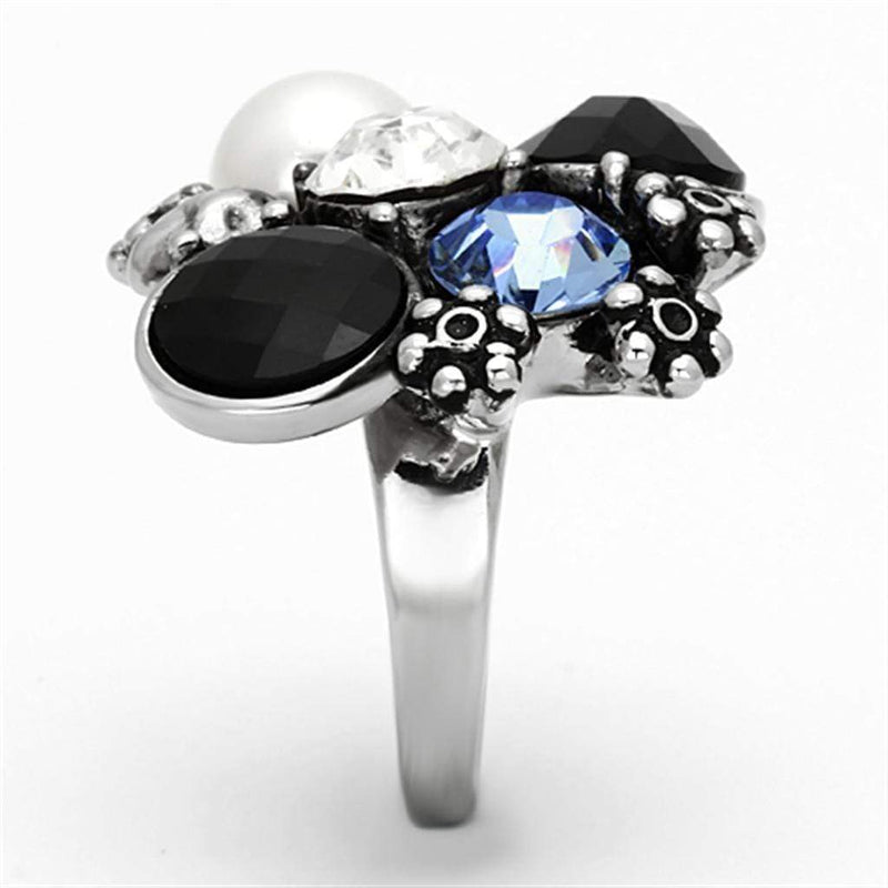 Vintage Engagement Rings TK941 Stainless Steel Ring with Synthetic