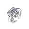 Silver Jewelry Rings Vintage Ethnic Style Sterling Silver Jewelry Unique Lock Design Adjustable Ring TIY