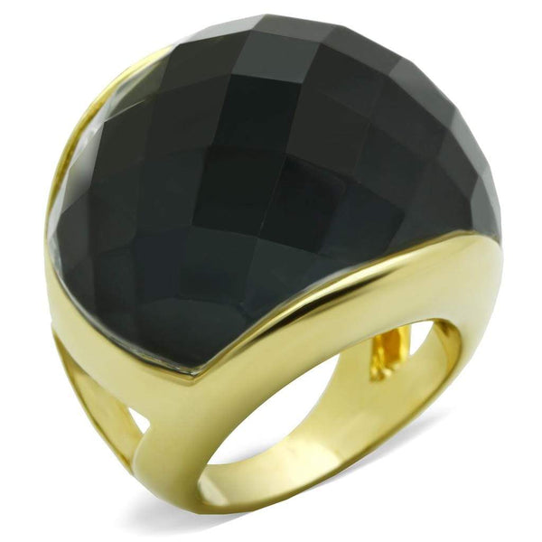 Silver Jewelry Rings Vintage Gold Rings LO1172 Gold Brass Ring with Precious Stone in White Alamode Fashion Jewelry Outlet