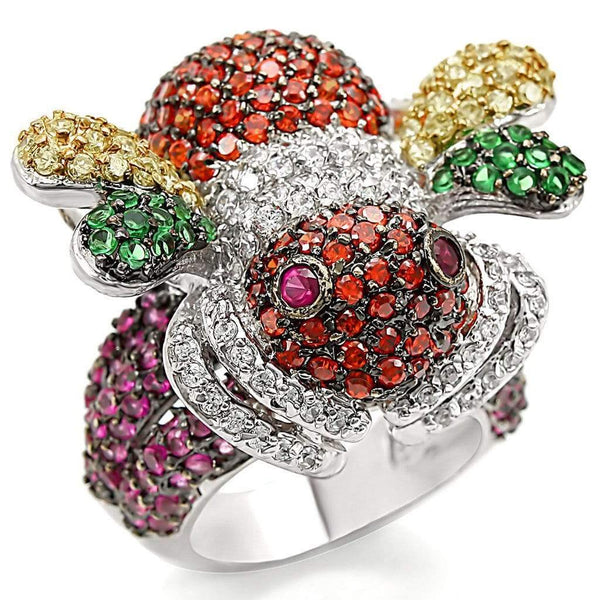 Silver Jewelry Rings Vintage Gold Rings LO1329 Rhodium+Gold+ Ruthenium Brass Ring in Ruby Alamode Fashion Jewelry Outlet