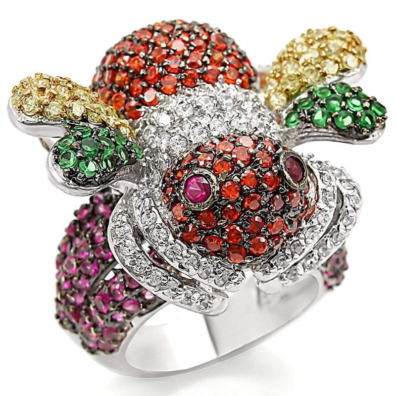 Silver Jewelry Rings Vintage Gold Rings LO1329 Rhodium+Gold+ Ruthenium Brass Ring in Ruby Alamode Fashion Jewelry Outlet