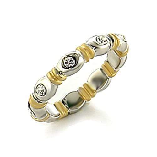Silver Jewelry Rings Vintage Gold Rings LO148 Matte Gold & Rhodium Brass Toe Ring with Crystal Alamode Fashion Jewelry Outlet