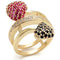 Silver Jewelry Rings Vintage Gold Rings LO1490 Imitation Gold Brass Ring with Synthetic in Ruby Alamode Fashion Jewelry Outlet