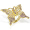 Silver Jewelry Rings Vintage Gold Rings LO1497 Imitation Gold Brass Ring with CZ in Tanzanite Alamode Fashion Jewelry Outlet