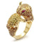 Silver Jewelry Rings Vintage Gold Rings LO1595 Imitation Gold Brass Ring with Synthetic in Ruby Alamode Fashion Jewelry Outlet